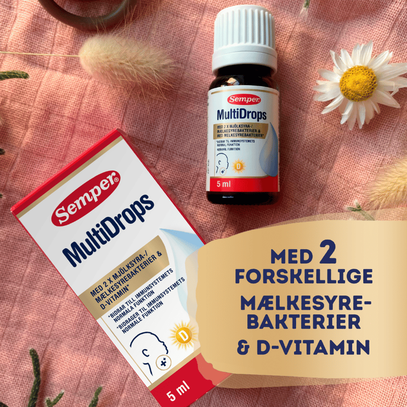 Semper Multidrops Mælkesyrebakterier & D-Vitamin (5 ml)
