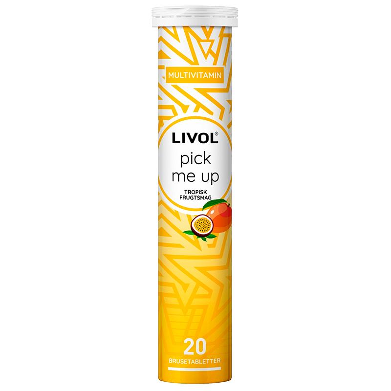 Livol Brusetabletter Pick Me Up, Tropisk Frugtsmag (20 stk)