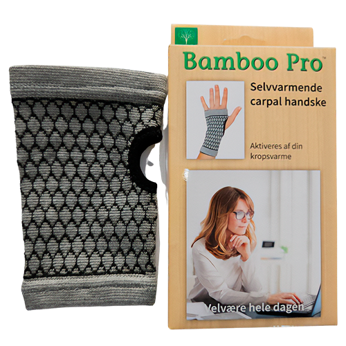 Bamboo Pro Carpal Handske Selvvarmende Str L (1 stk)