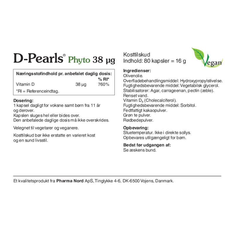 Pharma Nord D-Pearls Phyto 38 µg (80 kaps)