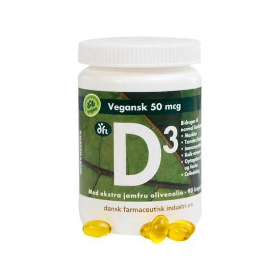 Grønne Vitaminer D3-vitamin 50 mcg (90 kaps)