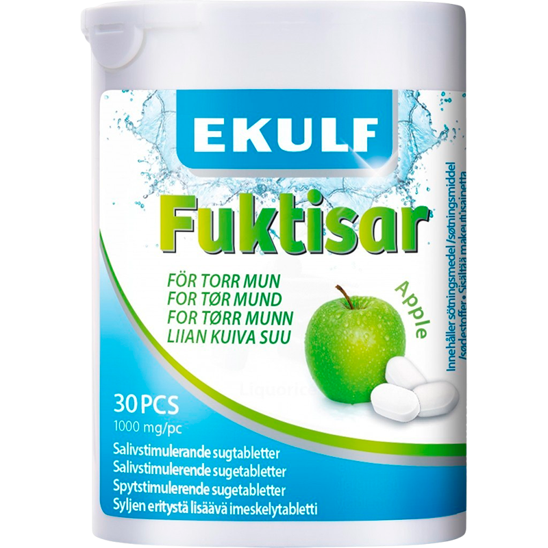 Ekulf Fuktisar Apple Sugetabletter (30 stk)