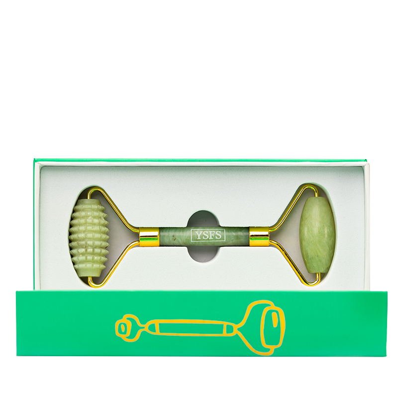 YSFS Jade Facial Roller Green Dual Action