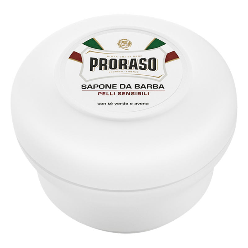 Proraso Barbersæbe i Hvid Skål - Green Tea (150 ml)