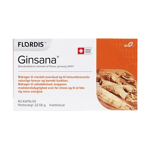 Ginsana standardiseret  ekstrakt af Panax ginseng G115
