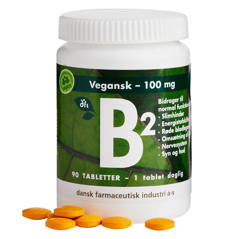 Grønne Vitaminer DFI B2 100 mg (90 tabl)