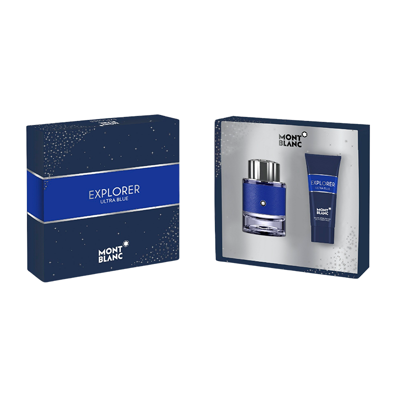 Mont Blanc Explorer Ultra Blue + Showergel (1 sæt)