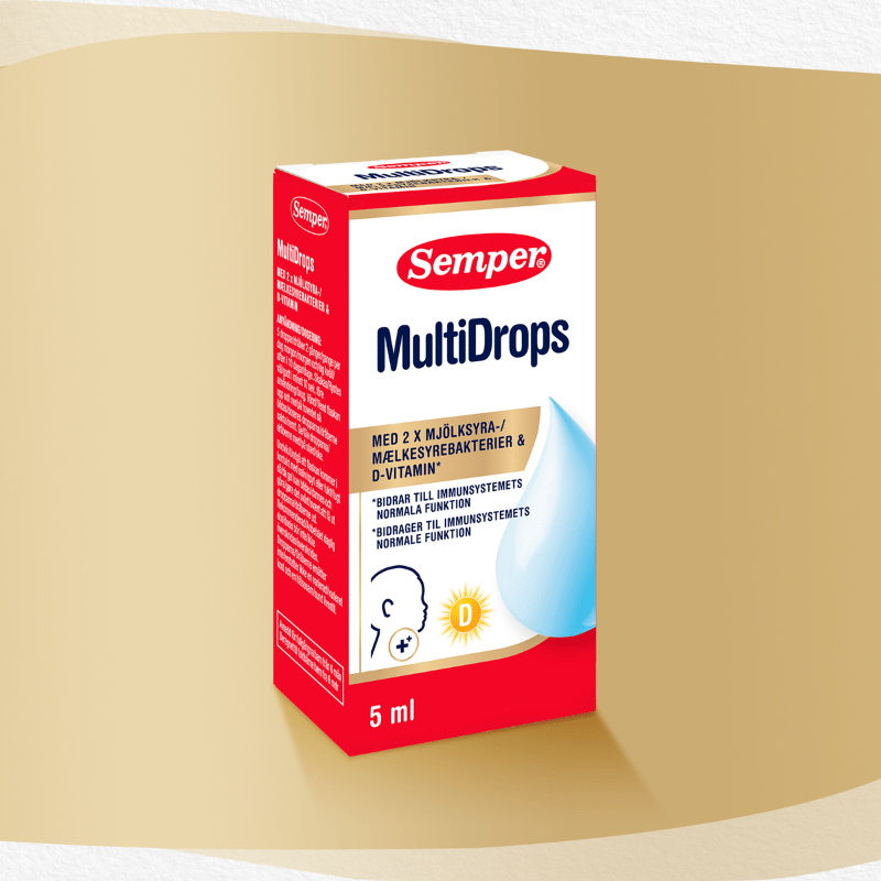 Semper Multidrops Mælkesyrebakterier & D-Vitamin (5 ml)