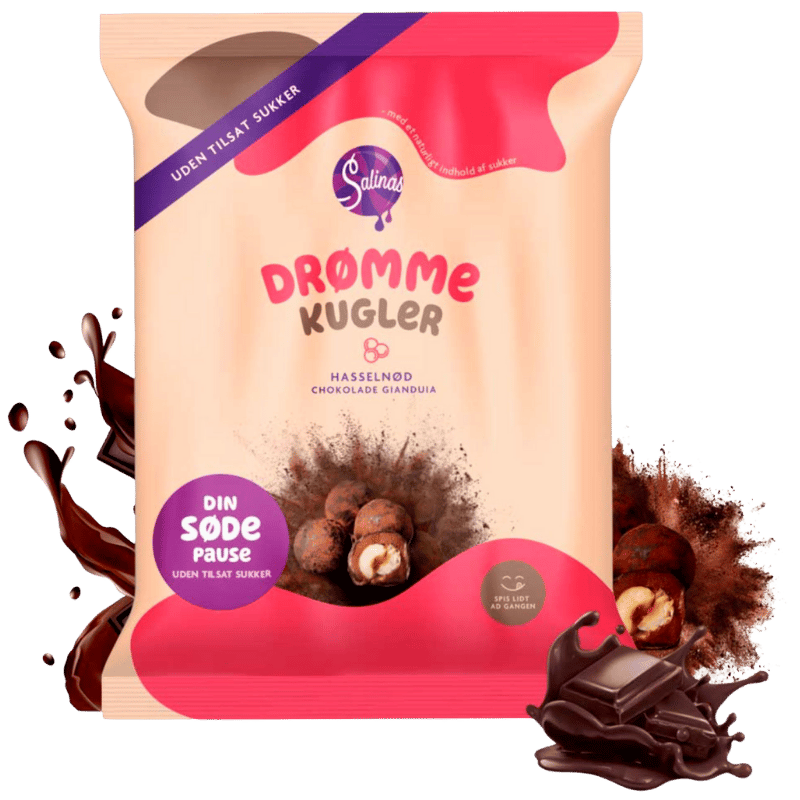 Salinas Slik Drømme Kugler Hasselnød M. Gianduja Nougat (65 g)