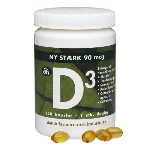 Grønne Vitaminer D3-vitamin 90 mcg 120 kapsler