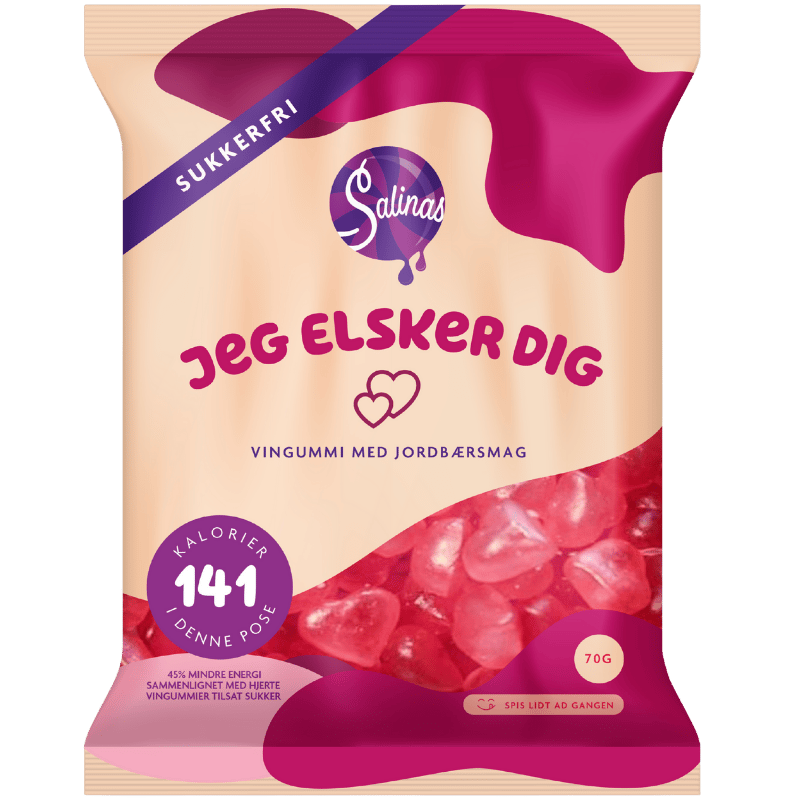Salinas Slik Jeg Elsker Dig Vingummi (70 g)