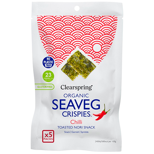 Clearspring Seaveg Crispies Tang Chips Chili Ø - Multipack (5x4 g)
