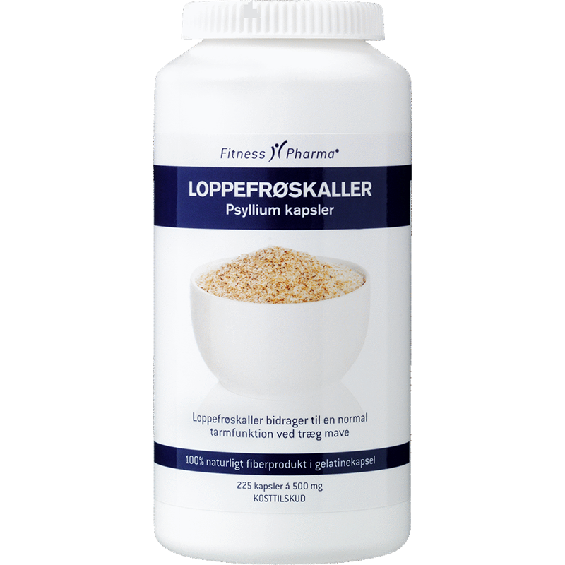 Fitness Pharma Loppefrøskaller Psyllium (225 kaps)