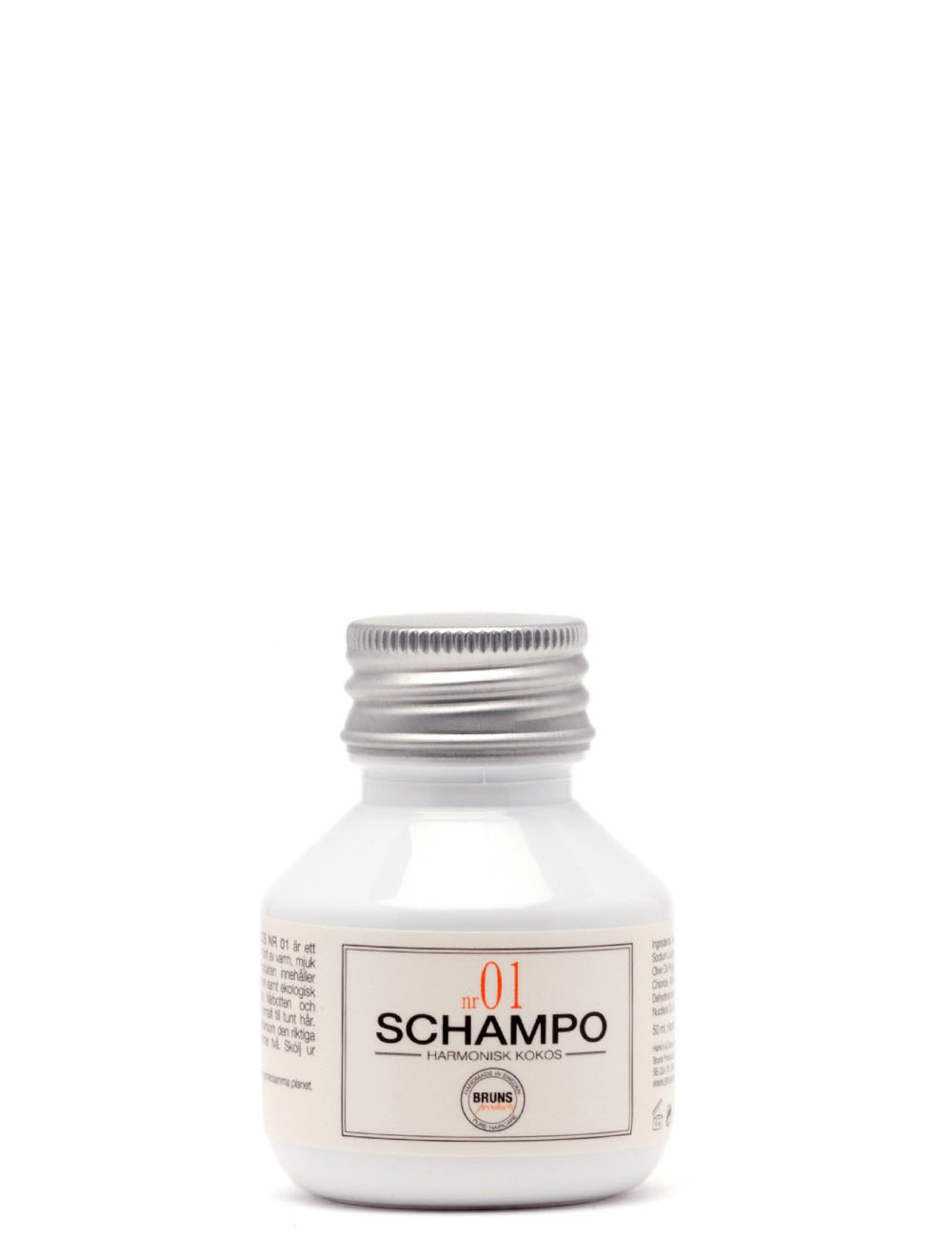 Bruns Nr. 01 Shampoo Harmonisk Kokos 50 ml.