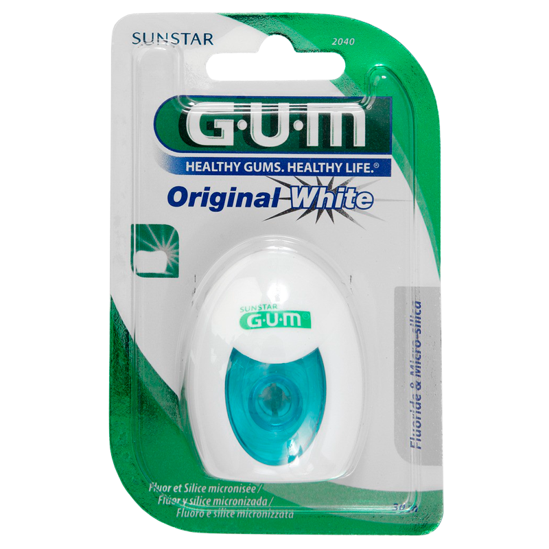 GUM Tandtråd Original White Floss Fluor + Silica (30 m)