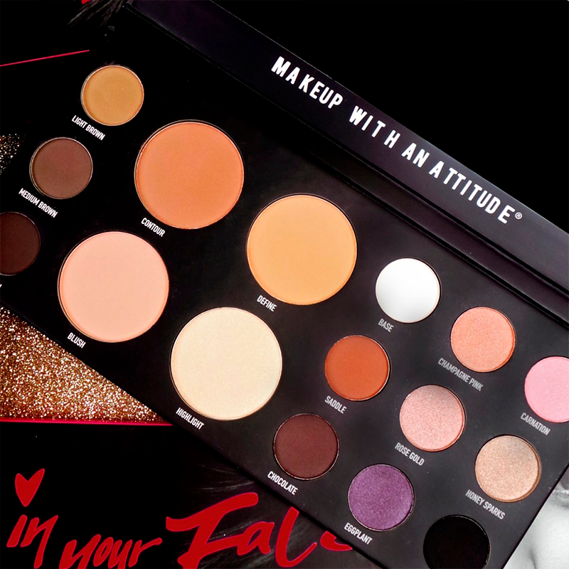 RUDE Cosmetics In Your Face 3-In-1 Palette Brows, Eyes, Face (1 stk)