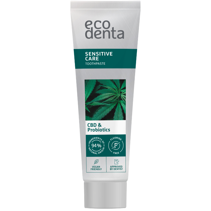 Ecodenta Tandpasta Sensitive M. CBD & Probiotics (100 ml)