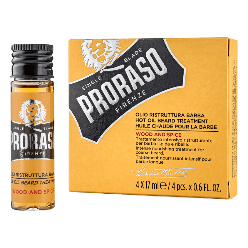 Proraso Varm Skægolie, Wood & Spice (4x17 ml)