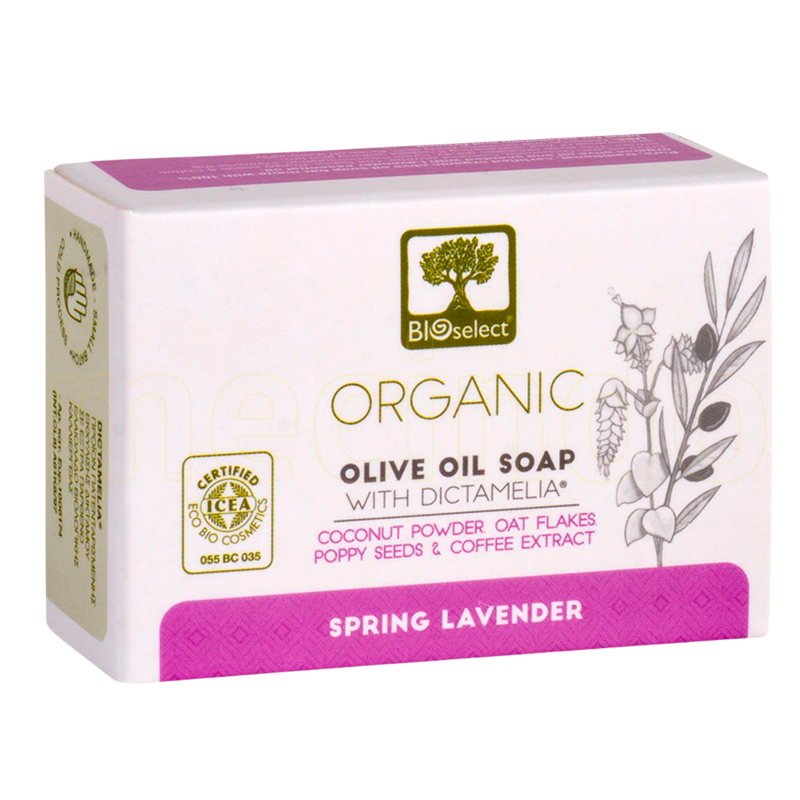 Bioselect Pure Olive Oil Soap Håndsæbe Spring Lavender (80 g)