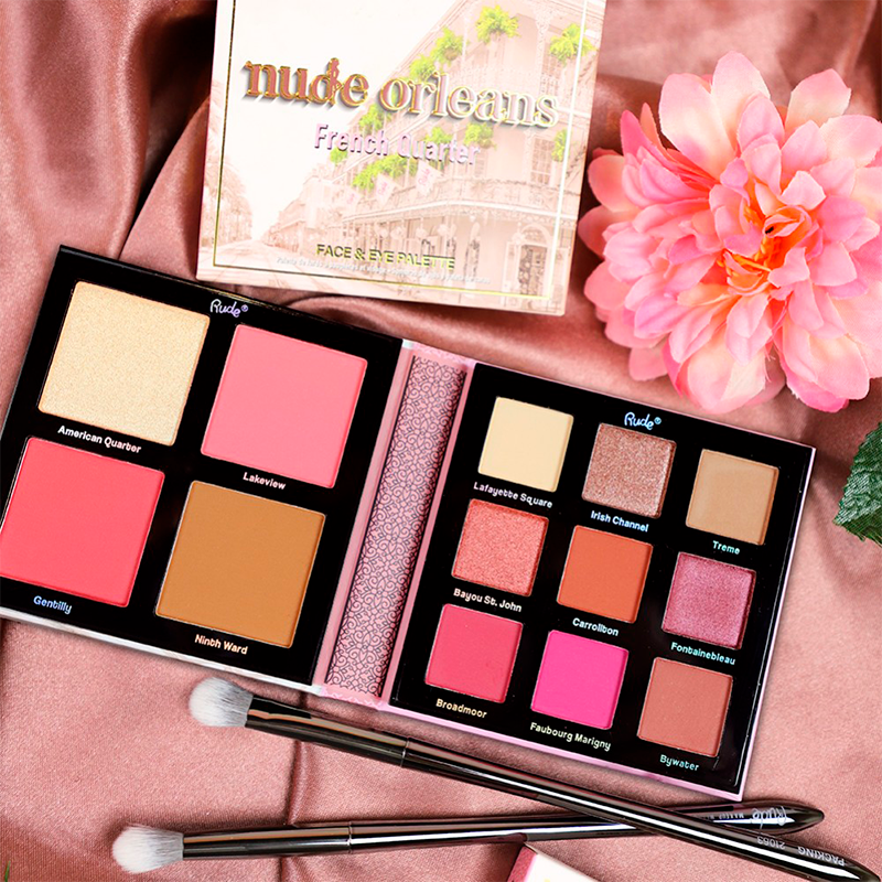 RUDE Cosmetics Nude Orleans Face & Eye Palette (1 stk)