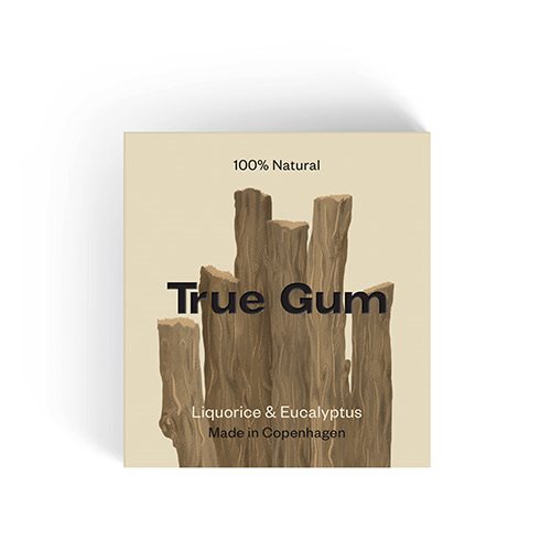 True Gum Tyggegummi Lakrids & Eucalyptus (21 g)
