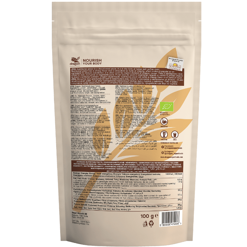 Dragon Foods Næringsgær Flager Ø (100 g)