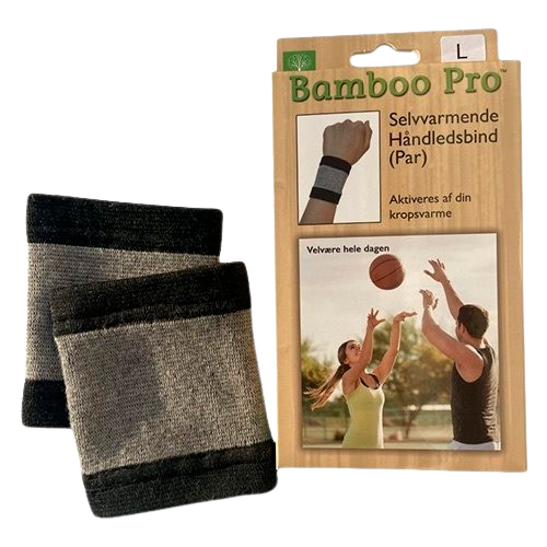 Bamboo Pro Håndledsbind selvvarmende Large (2 stk)