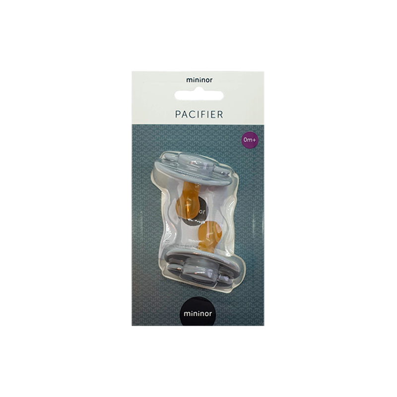 Mininor Latexsut 0+ Mdr Grå (2 stk)