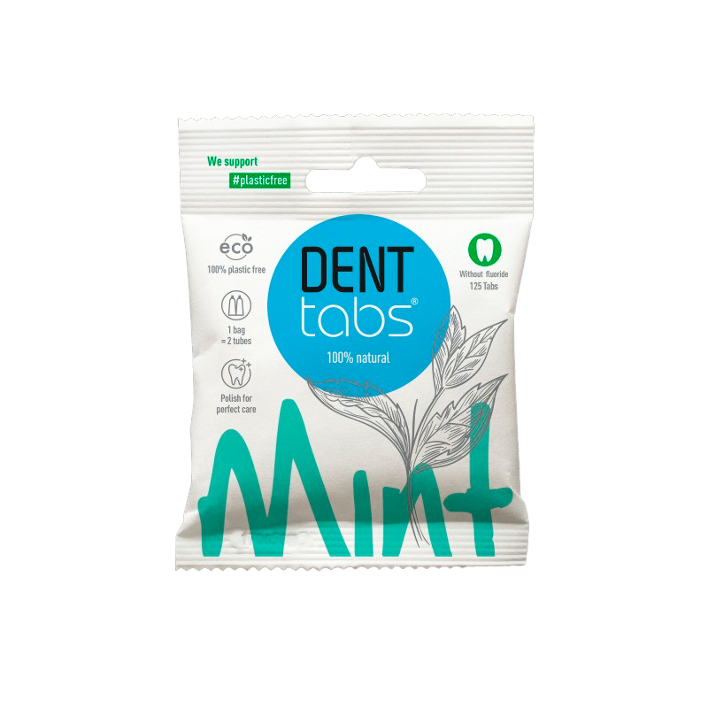Denttabs Tandpasta Piller Uden Flourid (125 stk)