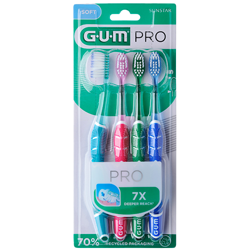 GUM Tandbørste Technique PRO Voksen Blød (4 stk)