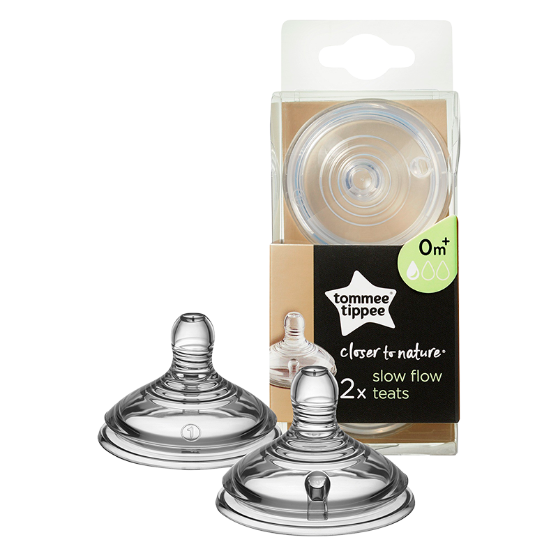 Tommee Tippee Closer To Nature Flaskesut 0+ Mdr. Slow Flow (2 stk)
