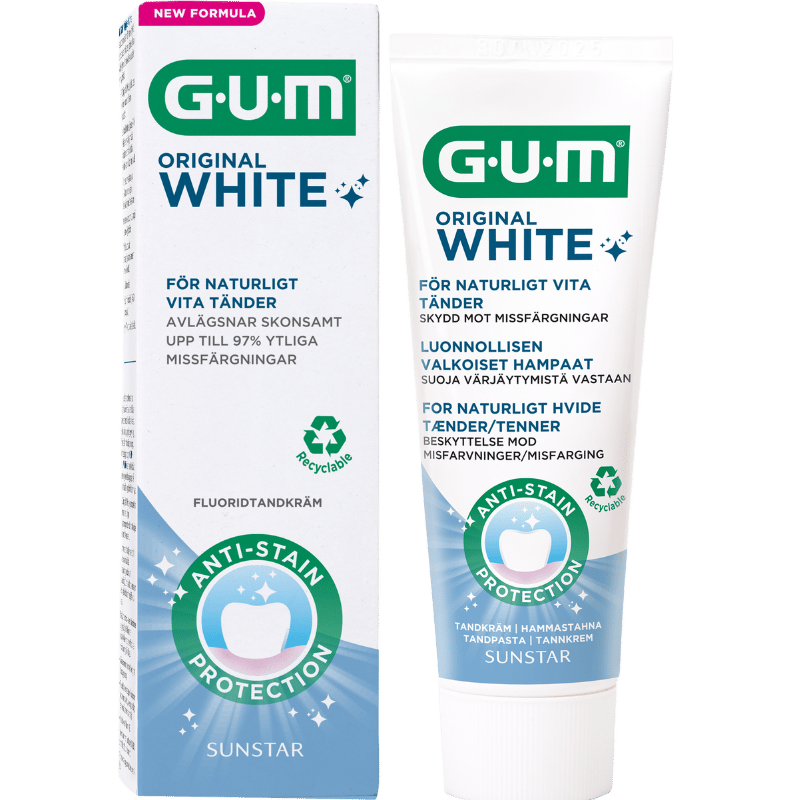 GUM Original White tandpasta
 (75 ml)
