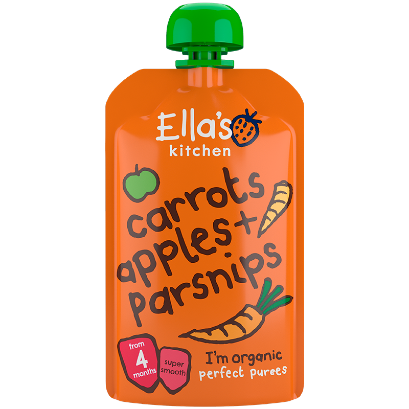 Ellas Kitchen Babymos Gulerod/Æble/Pastinak Ø 4 Mdr (120 g)