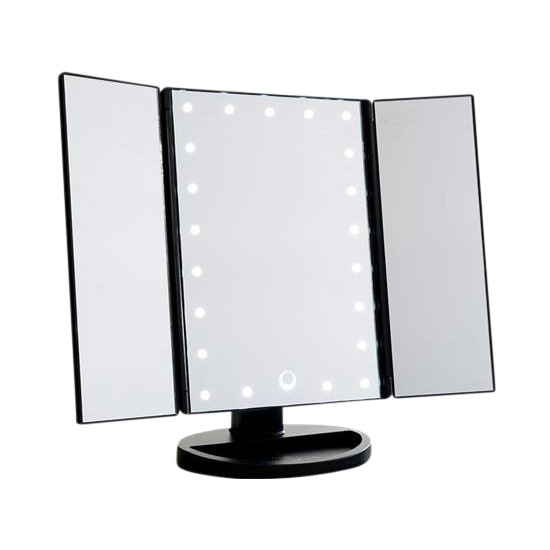 UNIQ Three Panel LED Lighted Makeup Mirror