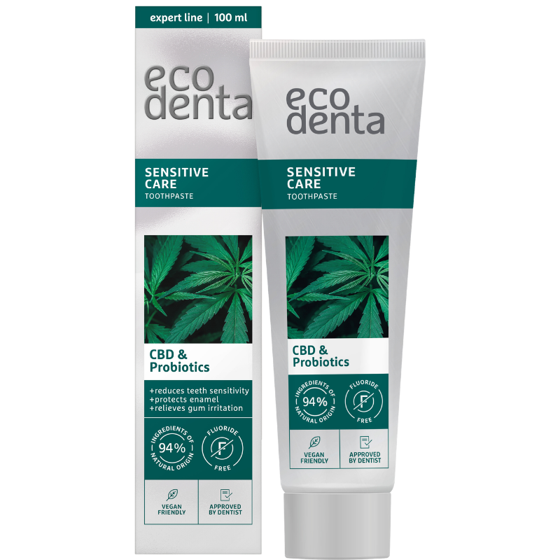 Ecodenta Tandpasta Sensitive M. CBD & Probiotics (100 ml)