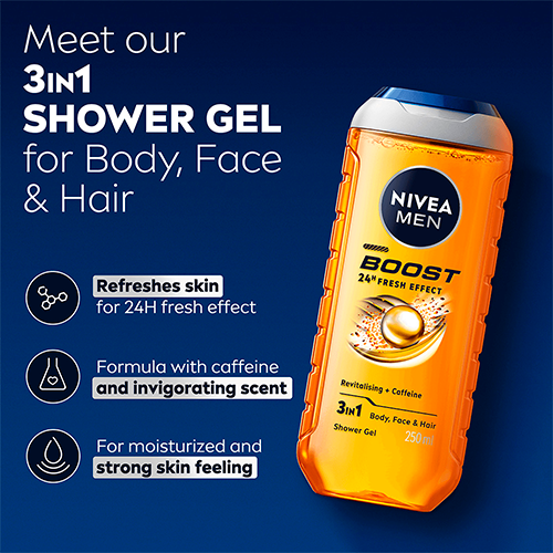 Nivea For Men Boost Shower (250 ml)