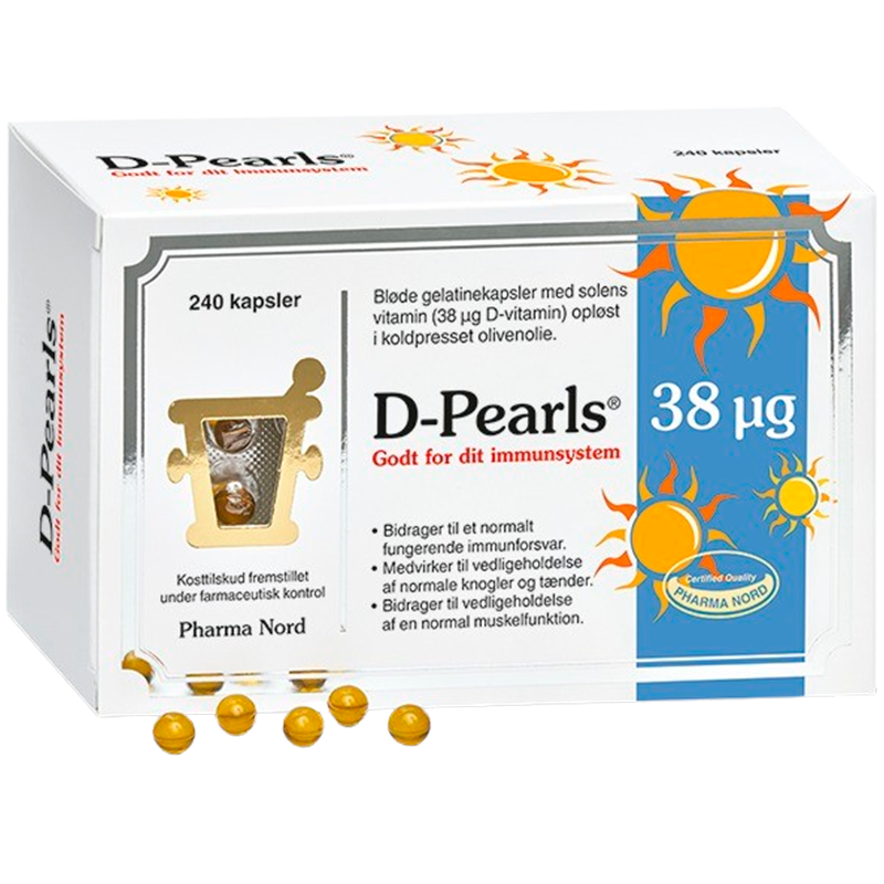 Pharma Nord D-Pearls Stærk 38 µg (240 kapsler)