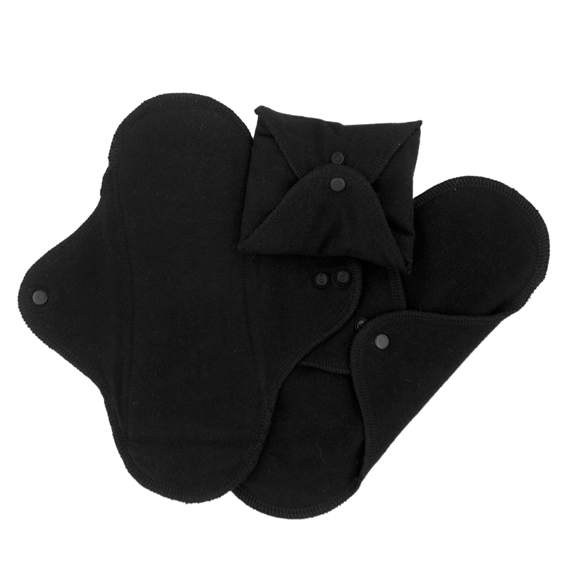 ImseVimse Sanitary Pads Classic - Regular, Black (3 pak)