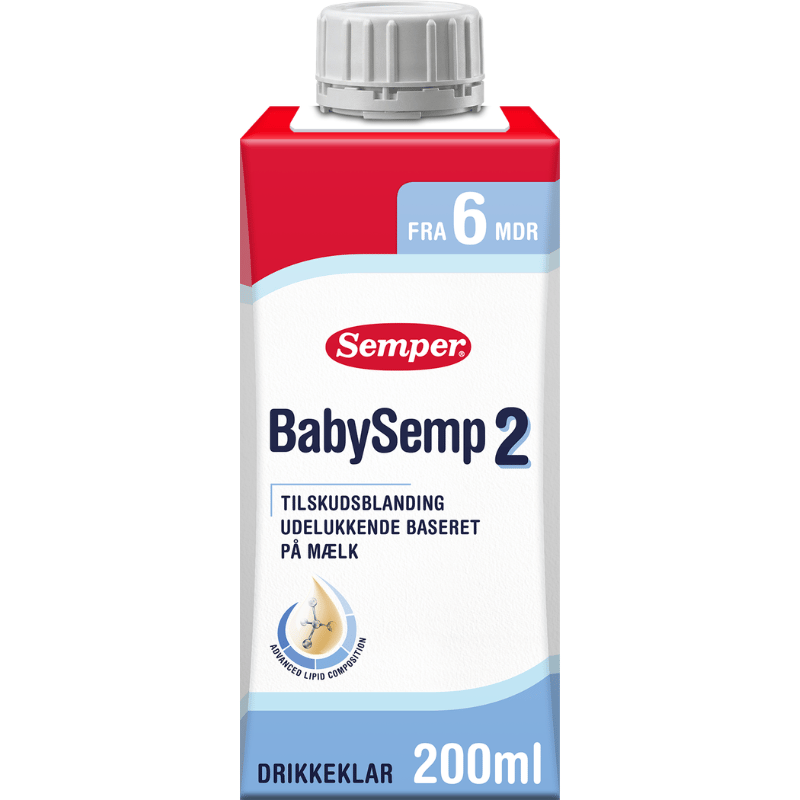 Semper BabySemp 2 Drikkeklar Tilskudsblanding - Fra 6 mdr. (200 ml)
