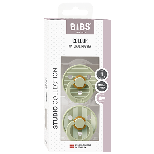 Bibs Pacifier Studio Colour Pin Latex Size 1 Sage Mix (2 stk)