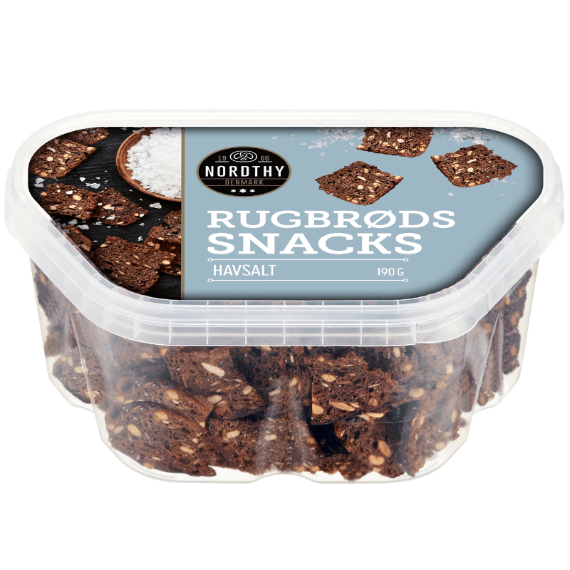 Nordthy Rugbrødssnacks Havsalt (190 g)