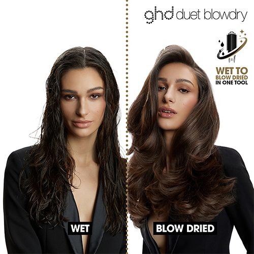 GHD Duet Blow Dry 2-in-1 Hair Dryer Brush White (1 stk)