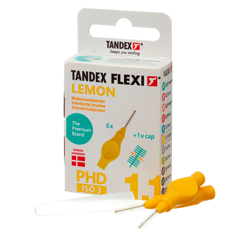 TANDEX Flexi Mellemrumsbørste Lemon PHD 1.1/ISO 3 6 stk