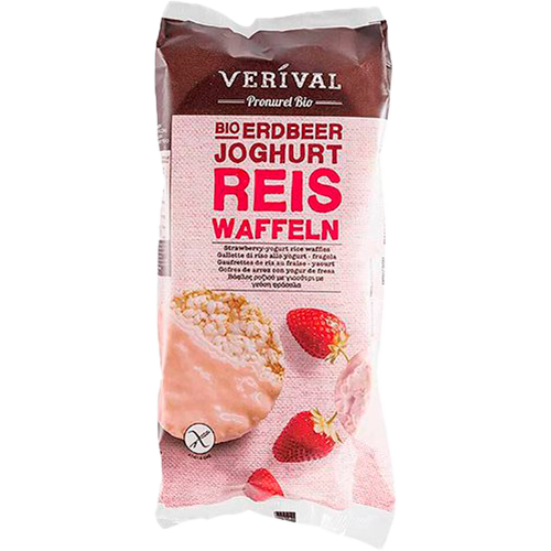 Verival Ris Vaffel Jordbær Ø (100 g)
