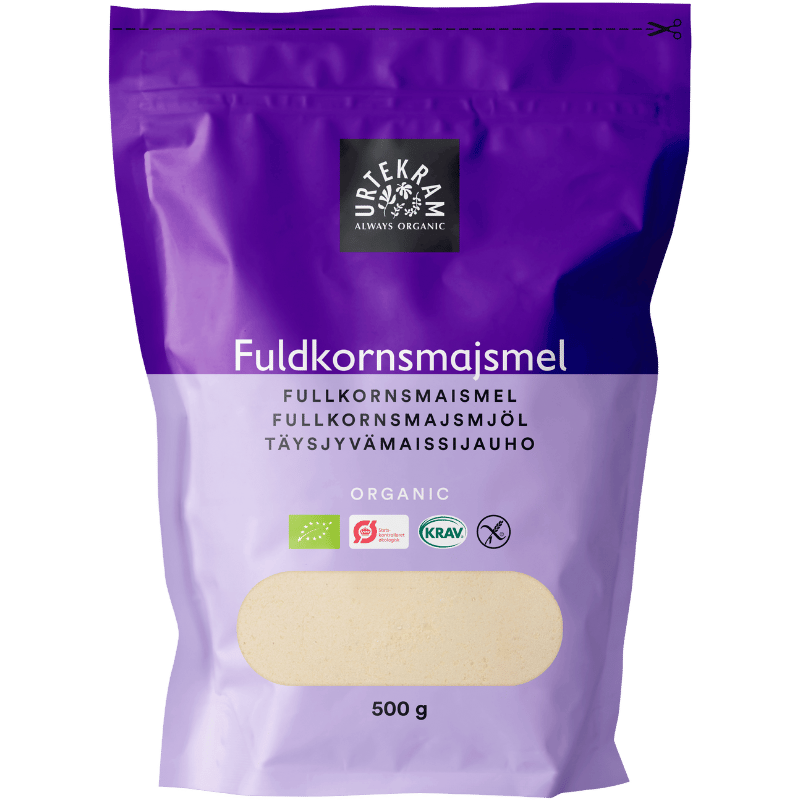 Urtekram Fuldkornsmajsmel Ø (500 g)