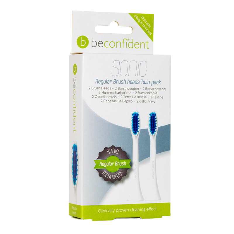 Beconfident Sonic Toothbrush Heads Regular White (2 stk)