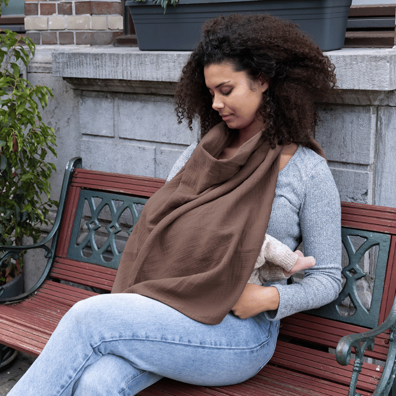 Doomoo Amme/Nussetæppe Med Bidering Quilt Chokolade (1 stk)