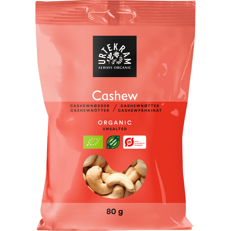 Urtekram Cashewnødder 80 g.