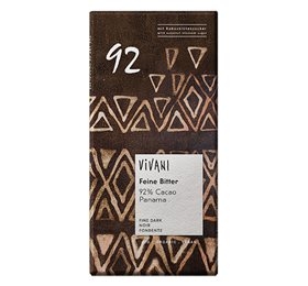 Vivani Ekstra Mørk Chokolade 92% Kakao Ø (80 g)