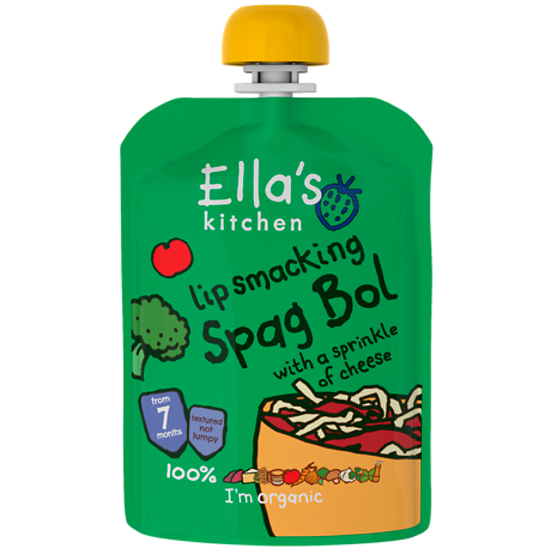 Ellas Kitchen Babymos Spaghetti Bolognese Ø 7 Mdr (130 gr)